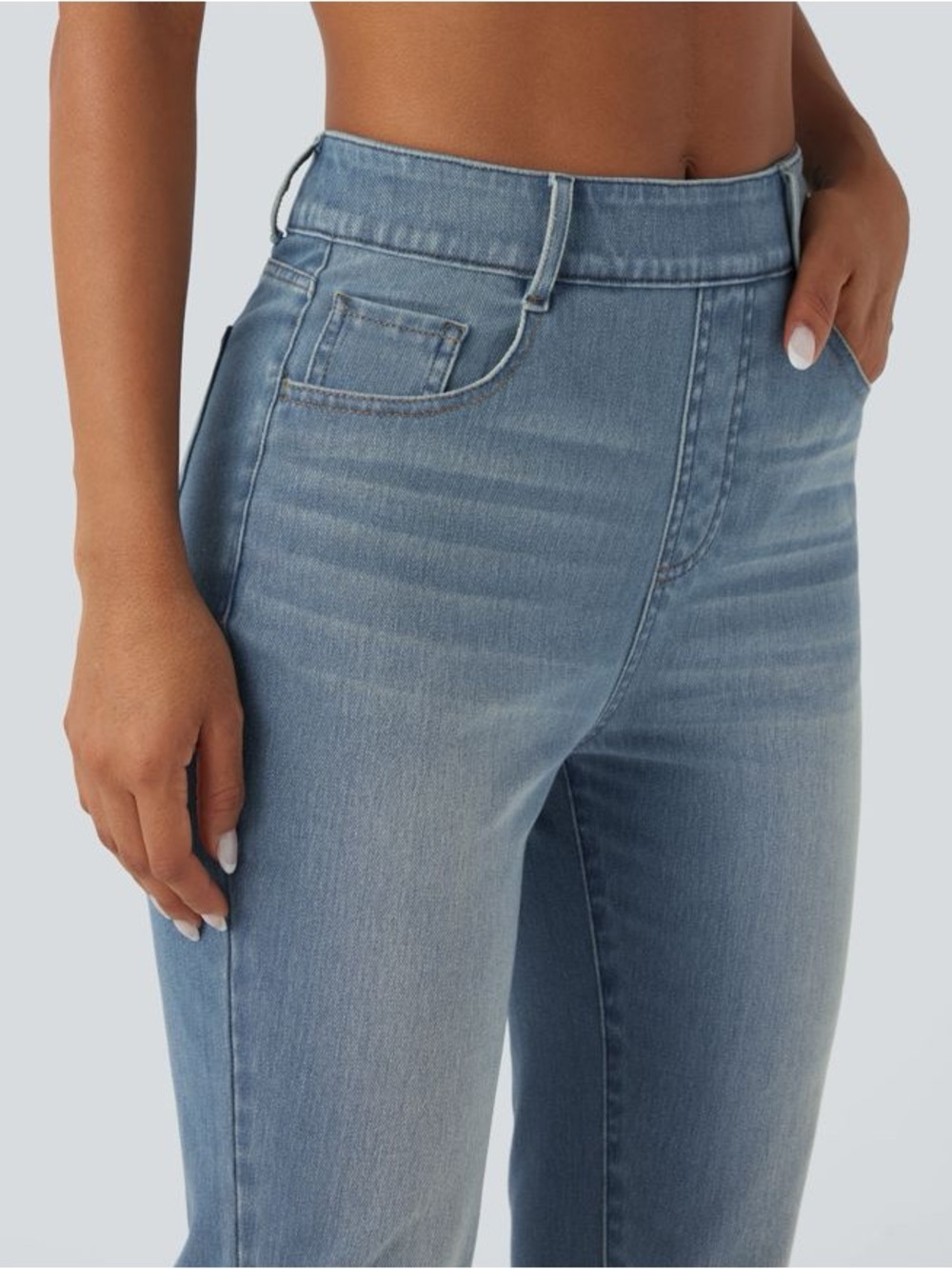 Halara Women's Light Blue High-Rise Jeans - size XL